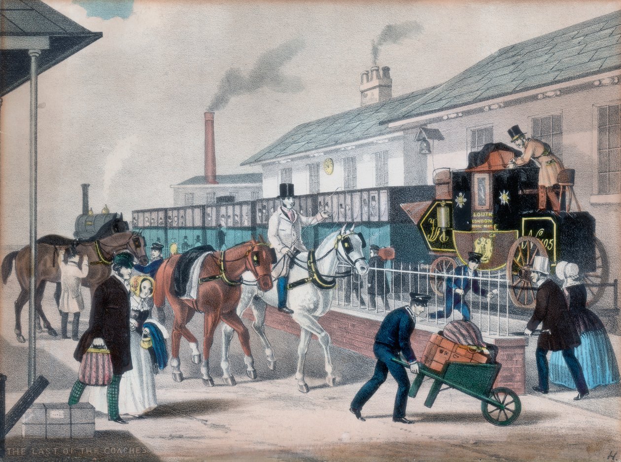 El último de los carruajes, c. 1840 de Unbekannt