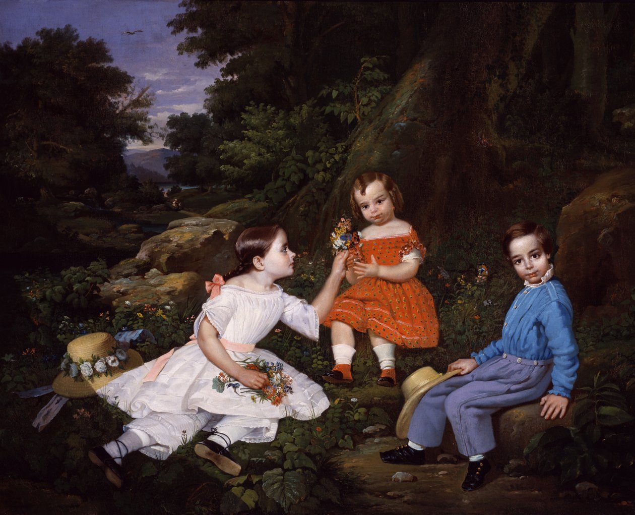 Los niños Mabie, ca. 1852 de Unbekannt