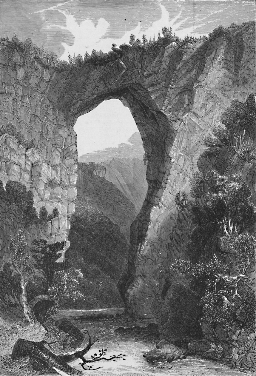El Puente Natural, Virginia, 1883 de Unbekannt