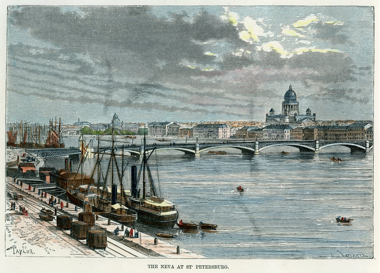 El Neva en San Petersburgo, Rusia de Unbekannt