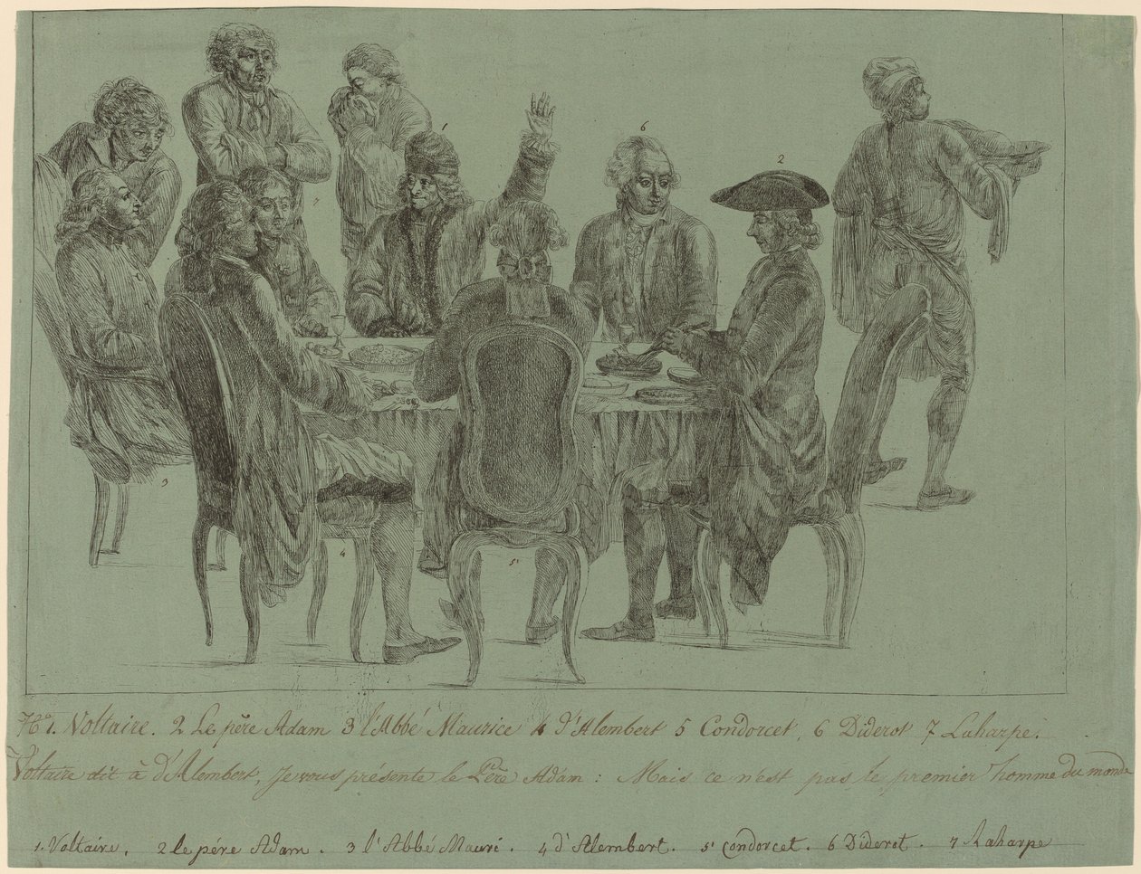 La comida de los filósofos, después de 1772 de Unbekannt
