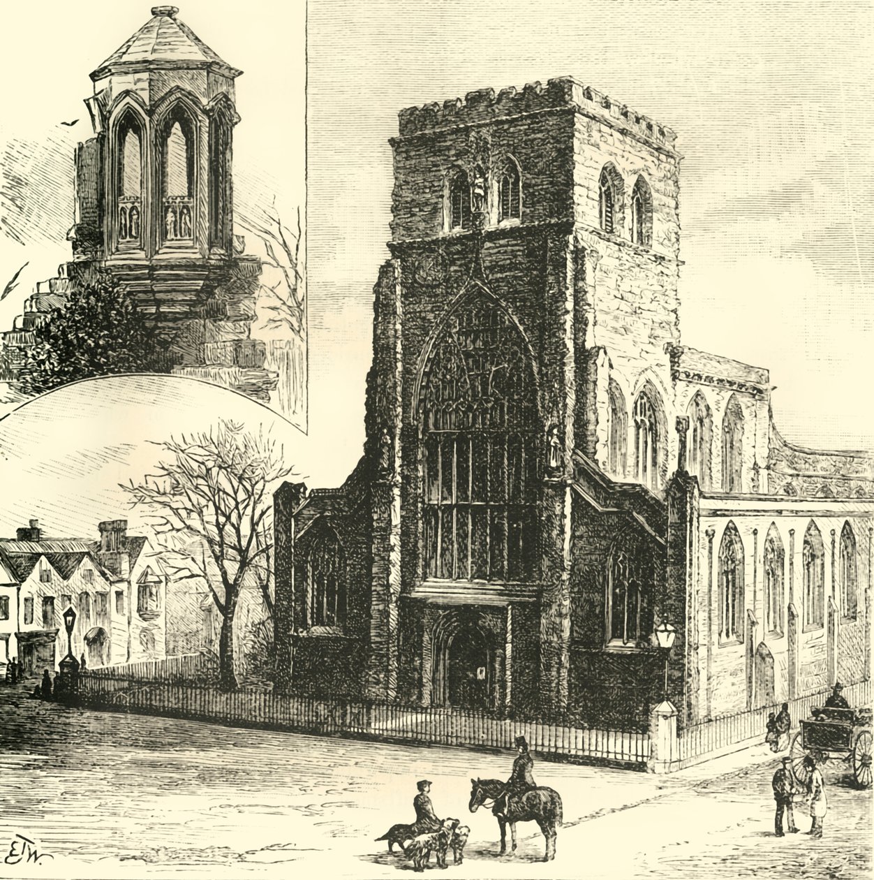 El Púlpito del Refectorio. La Iglesia de la Abadía, 1898 de Unbekannt