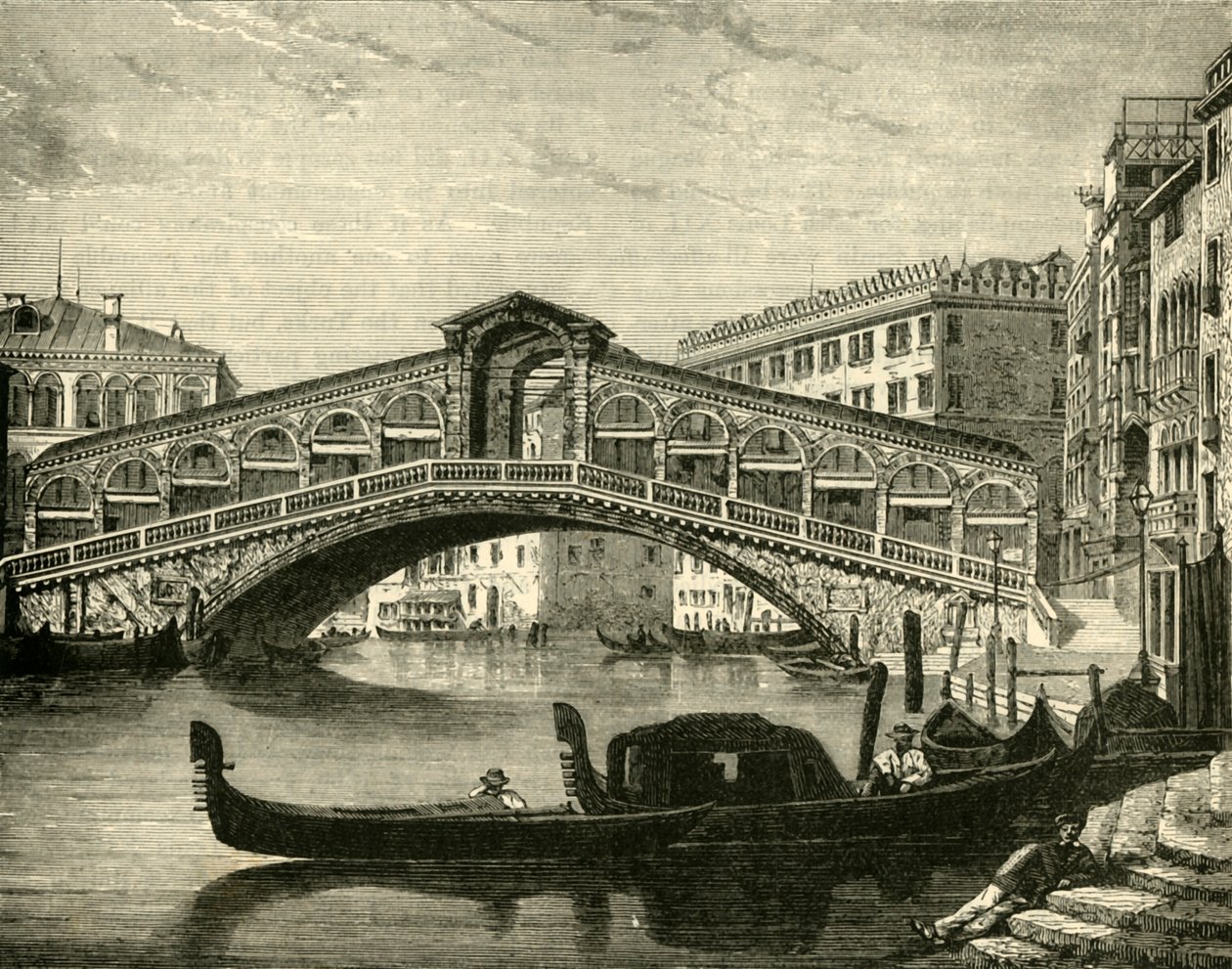 El Rialto, Venecia, 1890 de Unbekannt