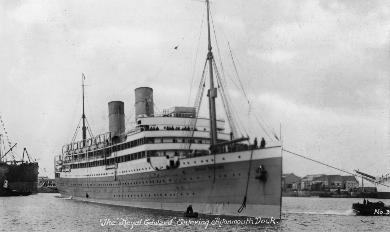 El Royal Edward entrando en el muelle de Avonmouth, siglo XX de Unbekannt