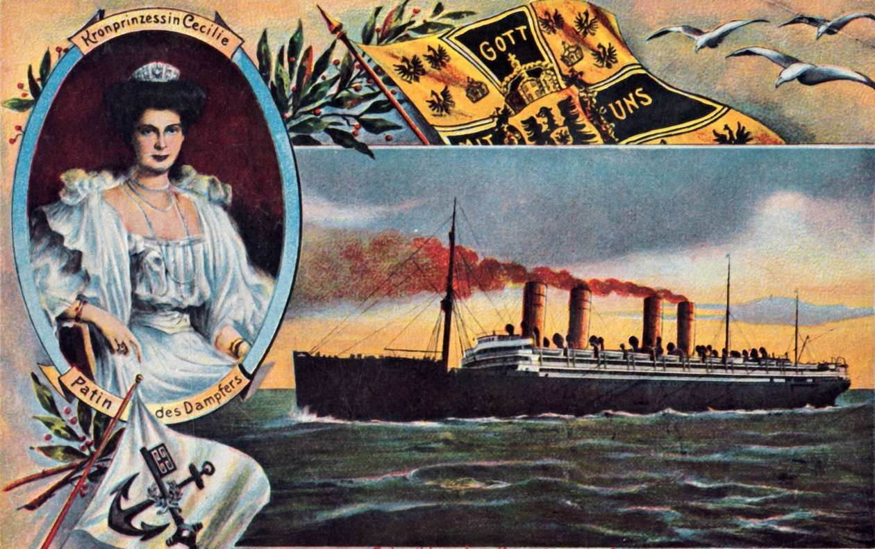 El SS Kronprinzessin Cecilie, c1910 de Unbekannt