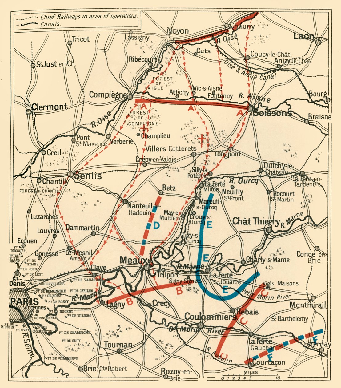La segunda fase de la Gran Retirada...1914, c1920 de Unbekannt