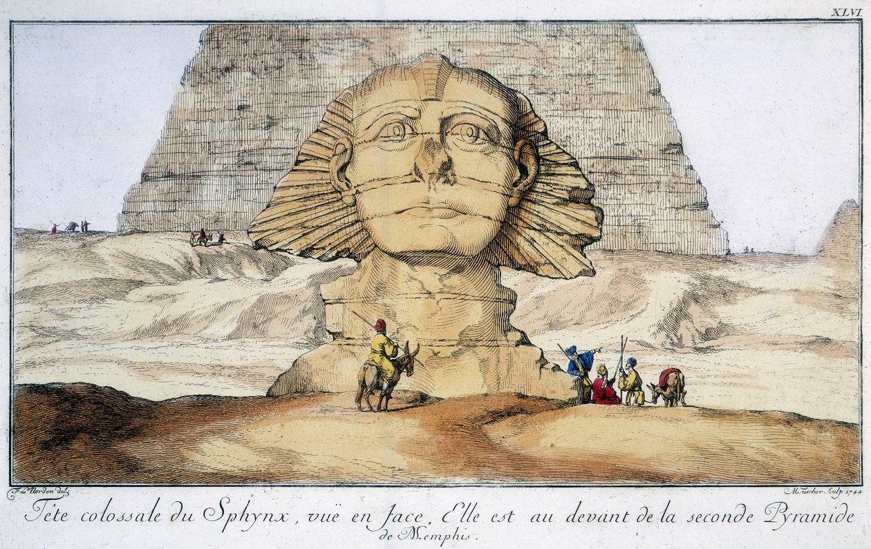 La Esfinge, Egipto, 1744 de Unbekannt