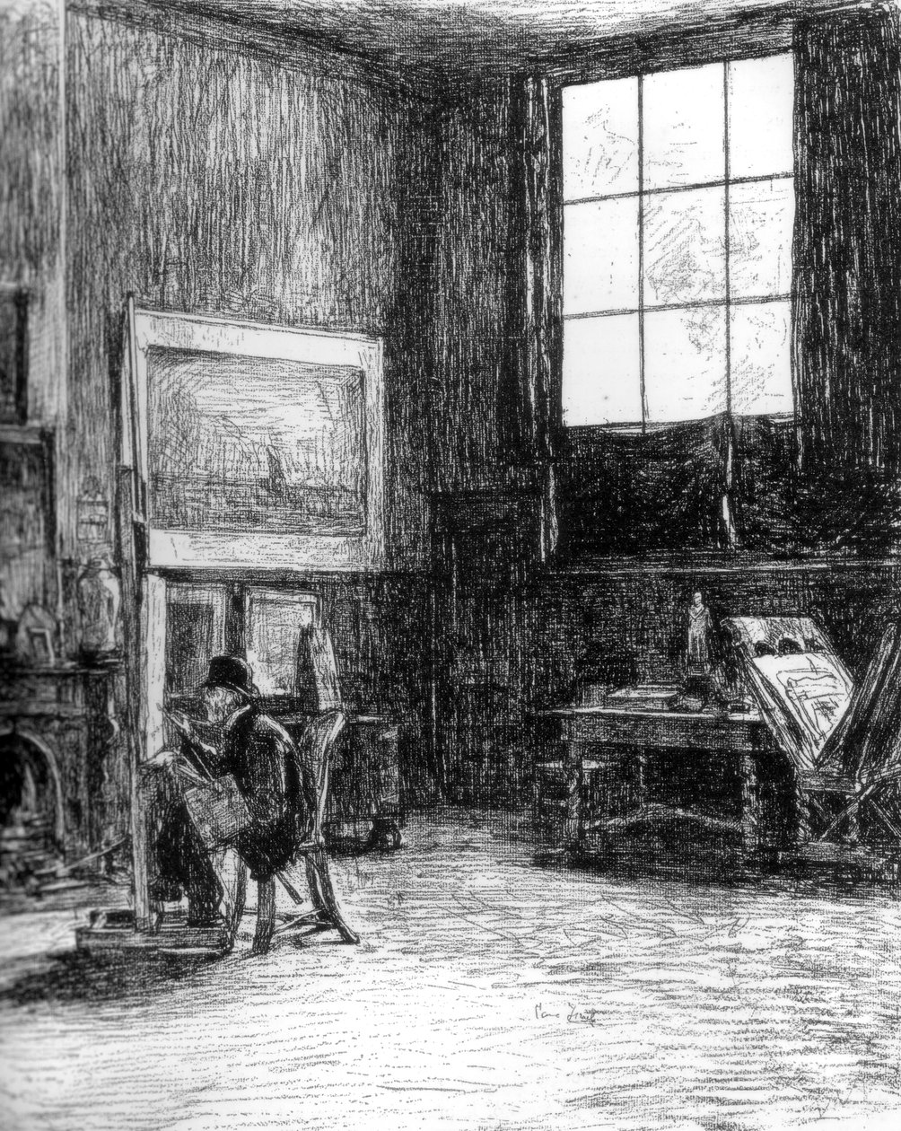 El estudio norte, c1880-1882 de Unbekannt