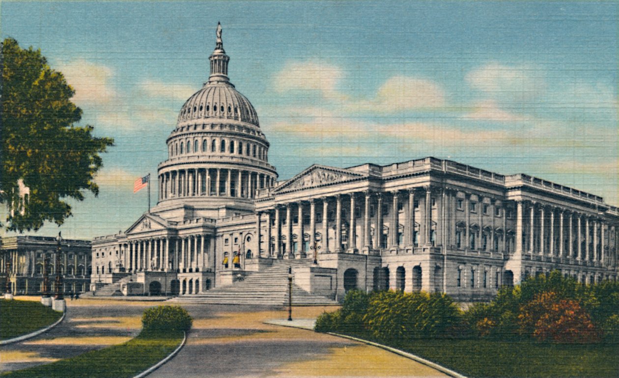 El Capitolio de EE.UU., Washington D.C., c. años 1940 de Unbekannt