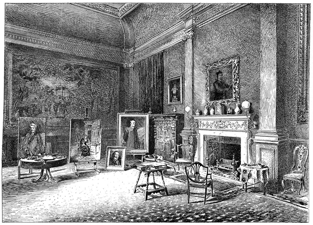 El estudio de John Everett Millais, c. 1880-1882 de Unbekannt