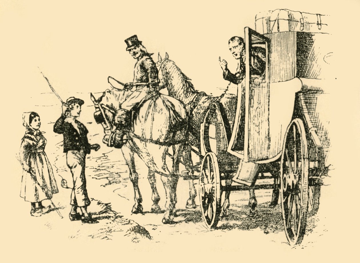 El carruaje de los tutores los encontró, 1907 de Unbekannt