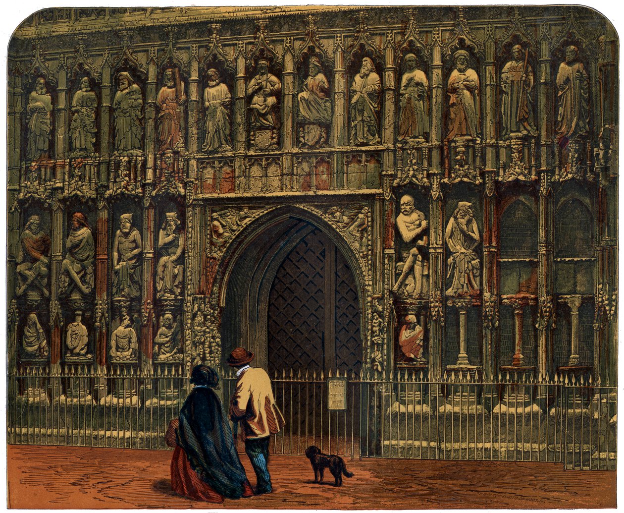 La fachada oeste, Catedral de Exeter, siglo XIX de Unbekannt