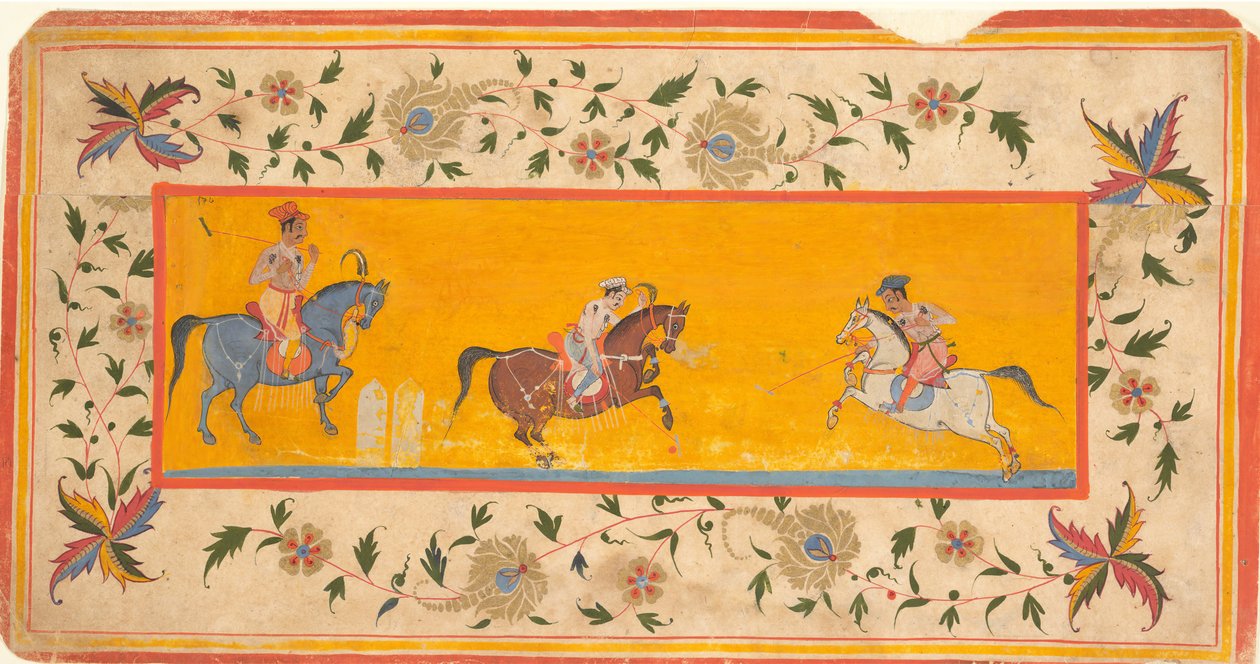 Tres jugadores de polo, principios del siglo XVII de Unbekannt