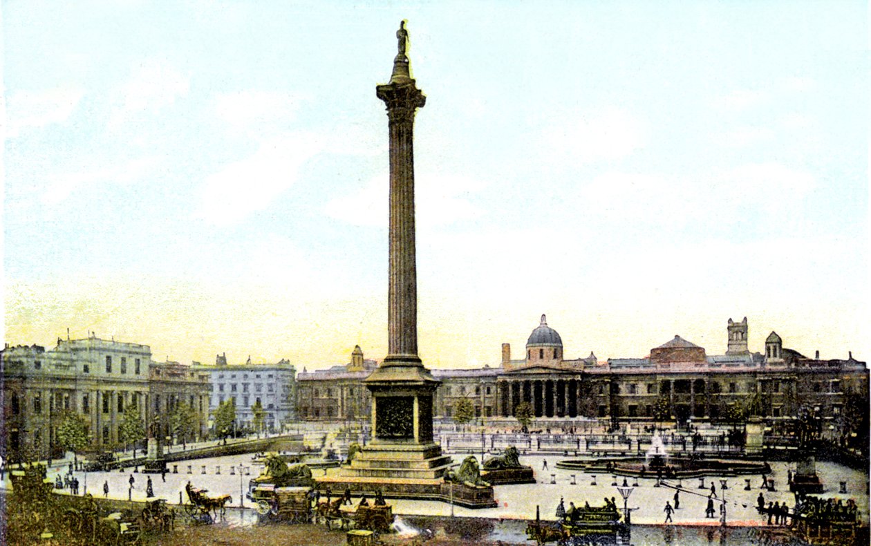 Trafalgar Square y la Columna de Nelson, Londres, siglo XX de Unbekannt