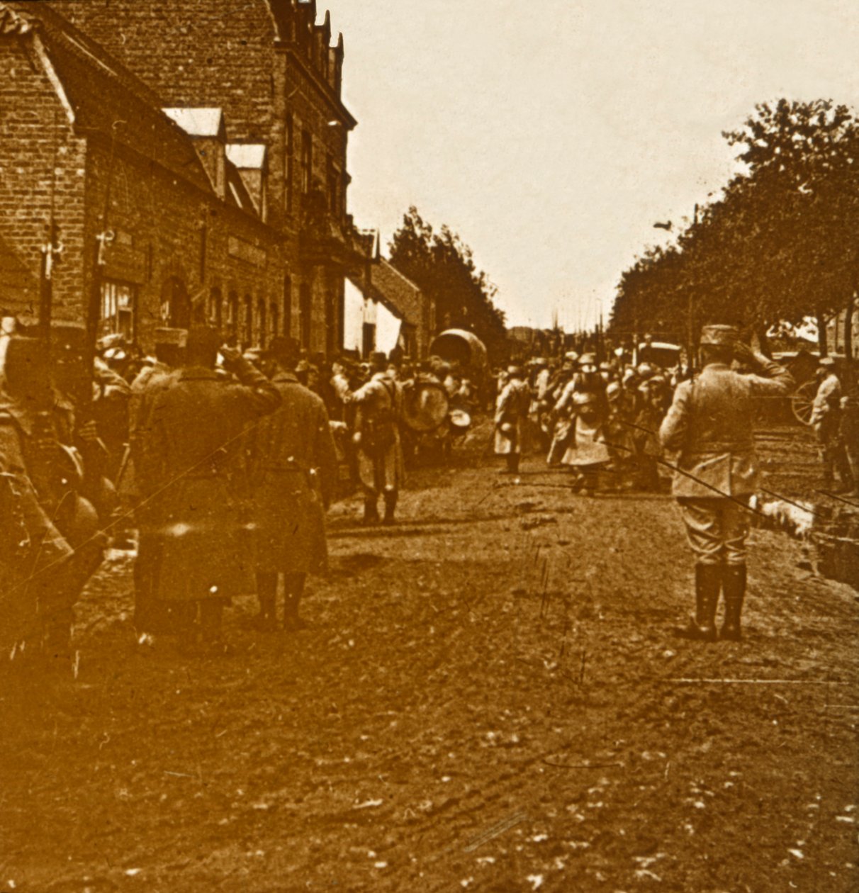 Tropas partiendo, c1914-c1918 de Unbekannt