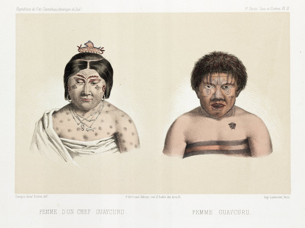 Dos mujeres Guaycurú, Sudamérica, c. 1843-1847 de Unbekannt