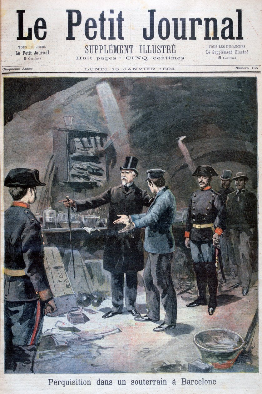 Búsqueda subterránea de anarquistas, Barcelona, 1894 de Unbekannt