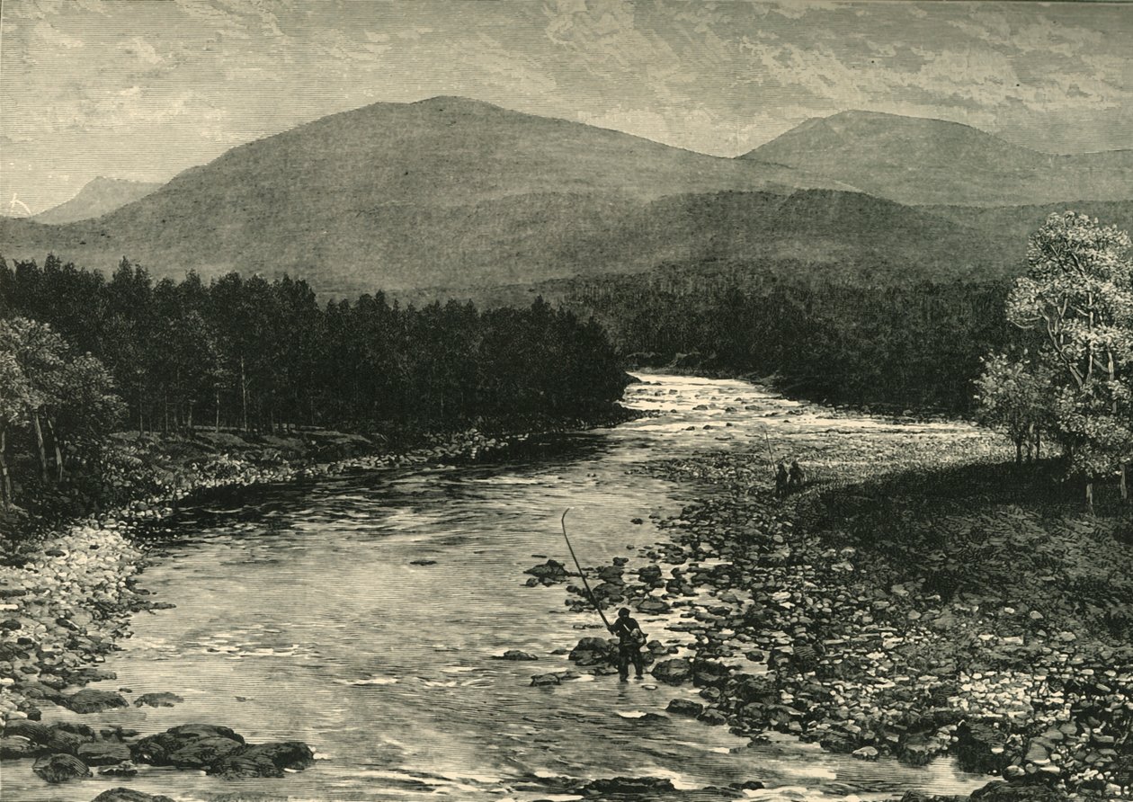 Vista desde el Puente Viejo, Invercauld, Braemar, 1898 de Unbekannt