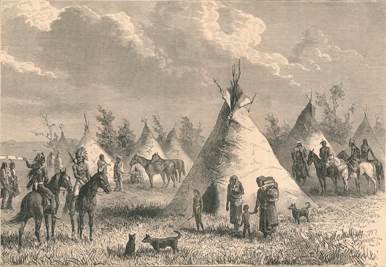 Aldea de indios de la pradera, siglo XIX de Unbekannt