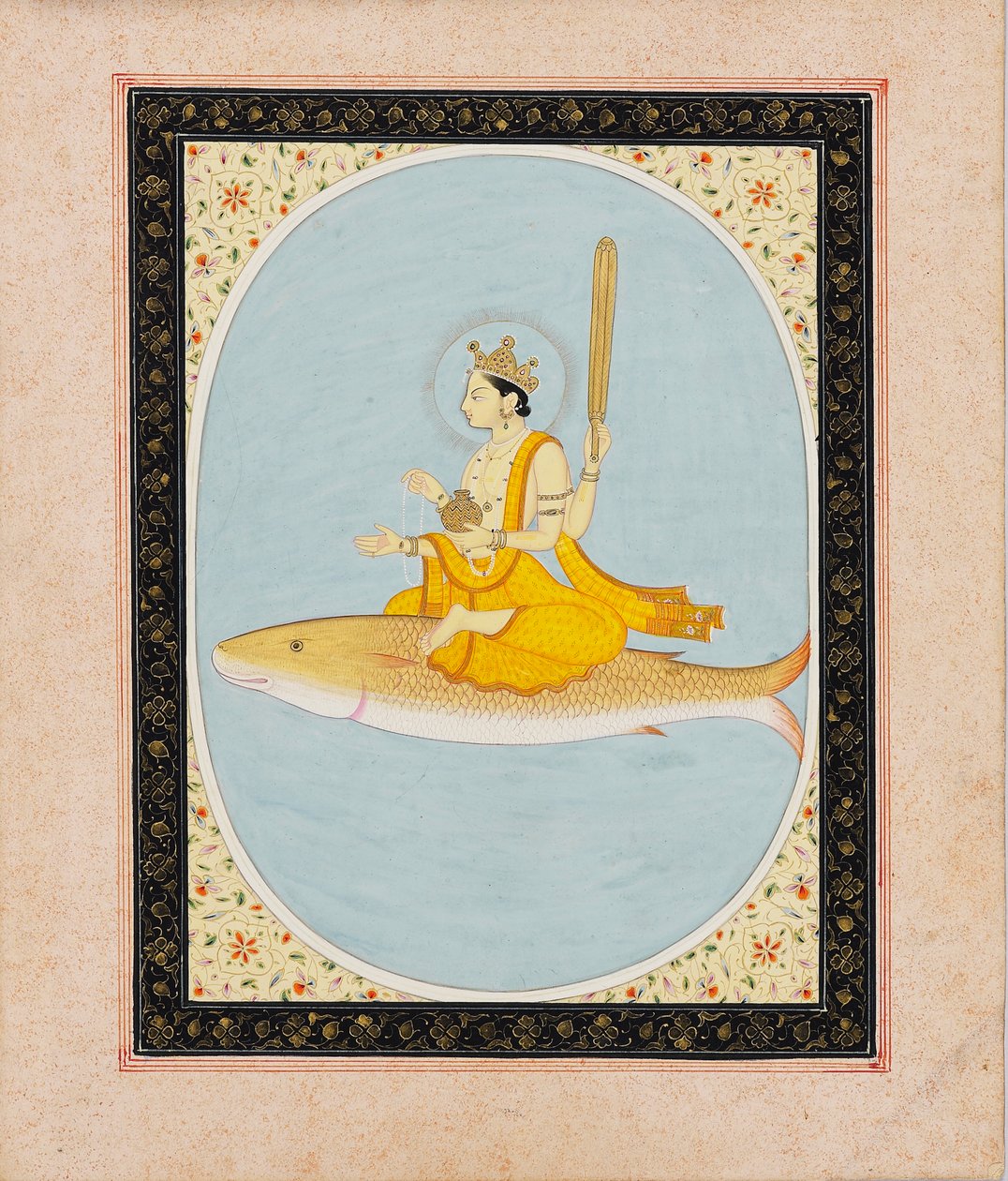Vishnu como el avatar pez, Matsya, 1805-1815 de Unbekannt