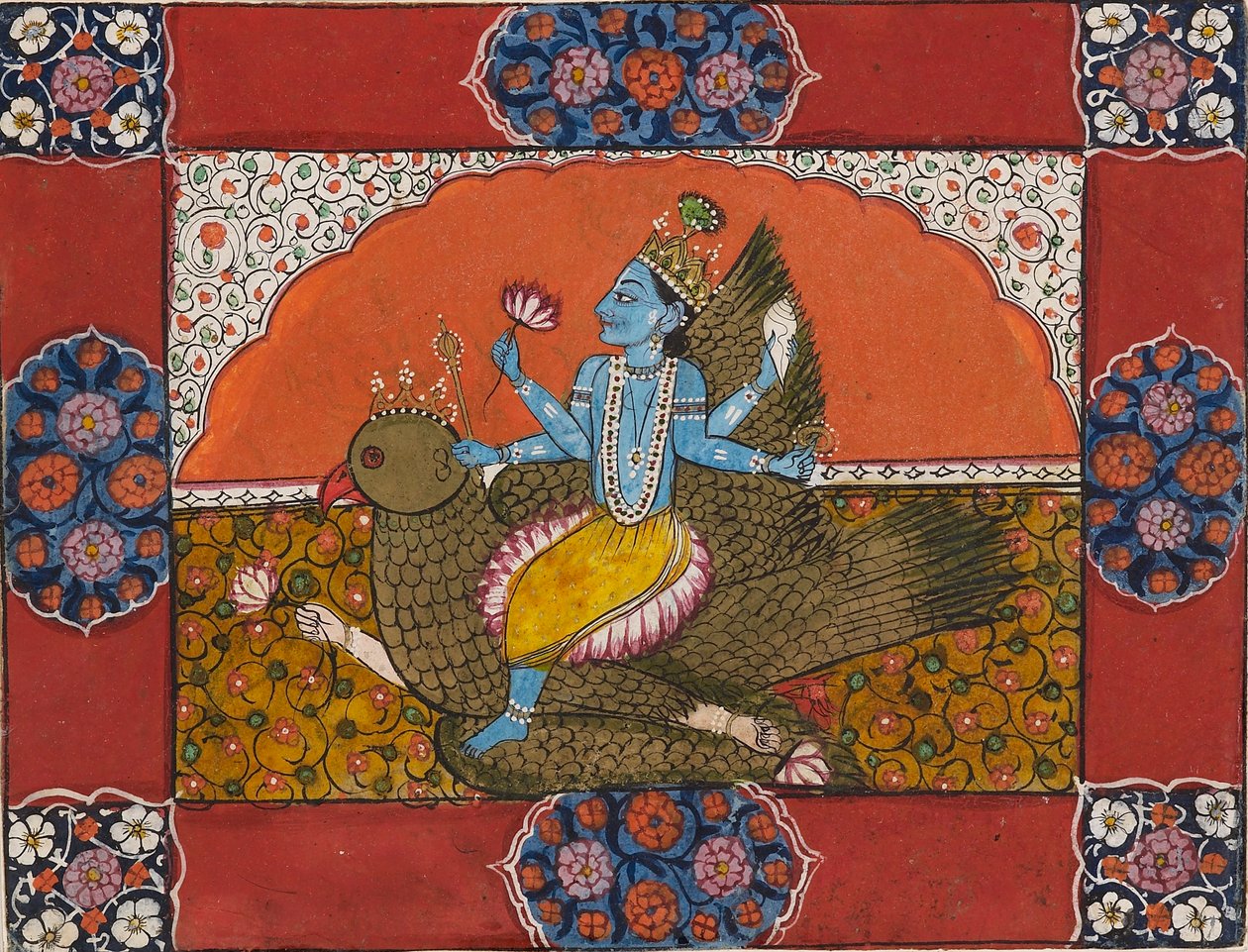 Vishnu en Garuda, principios del siglo XIX de Unbekannt