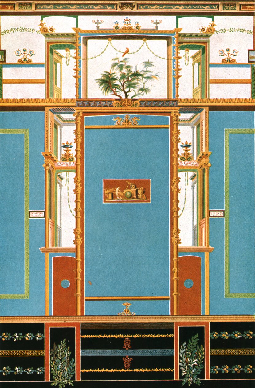 Decoración mural, Pompeya, Italia de Unbekannt