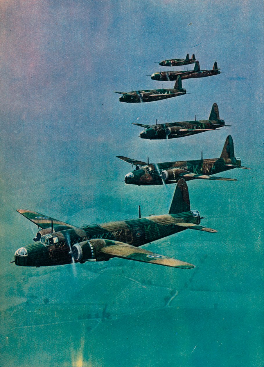 Bombarderos Wellington en formación de Unbekannt
