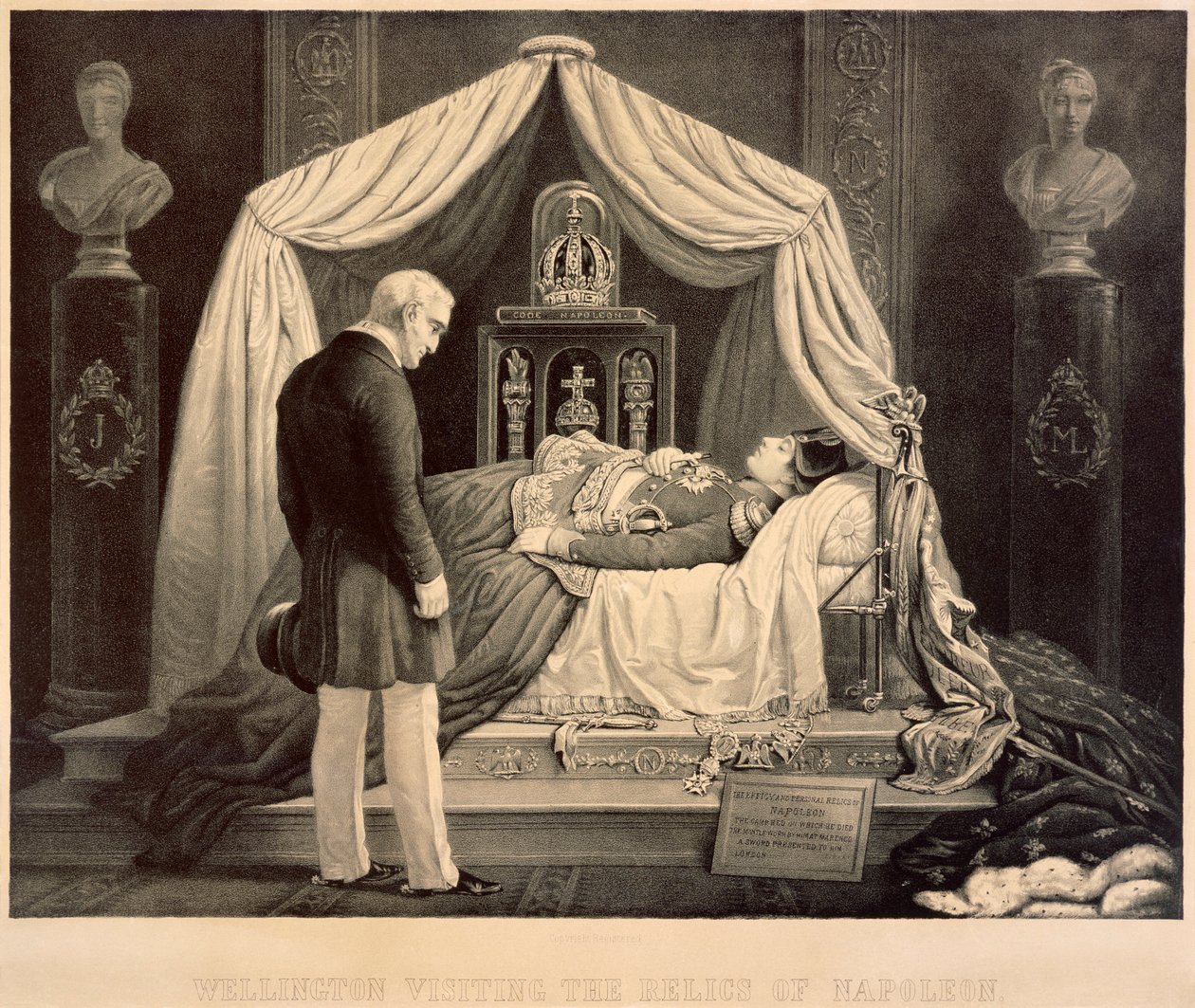 Wellington visitando las reliquias de Napoleón, siglo XIX de Unbekannt