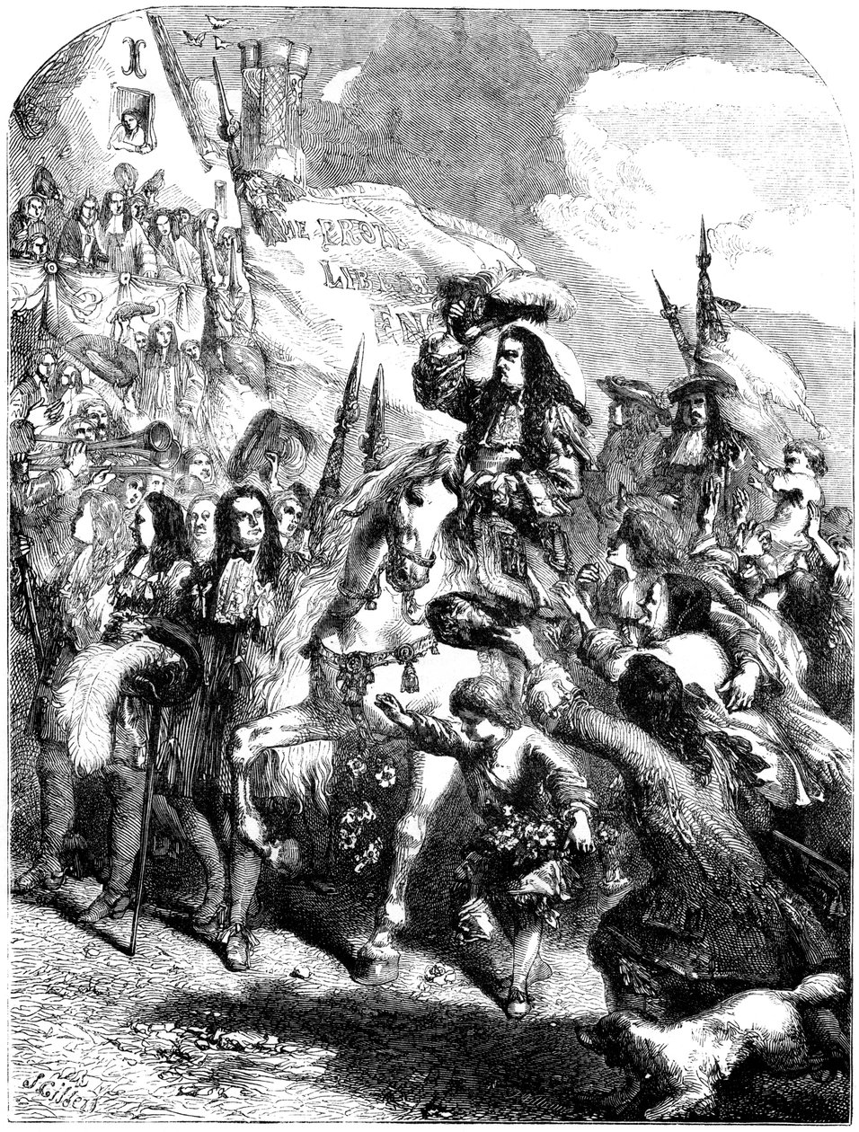 Guillermo III entrando en Exeter de Unbekannt