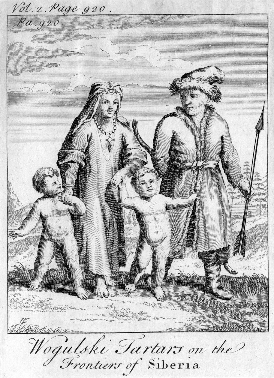 Tártaros Wogulski en las fronteras de Siberia, c1740 de Unbekannt