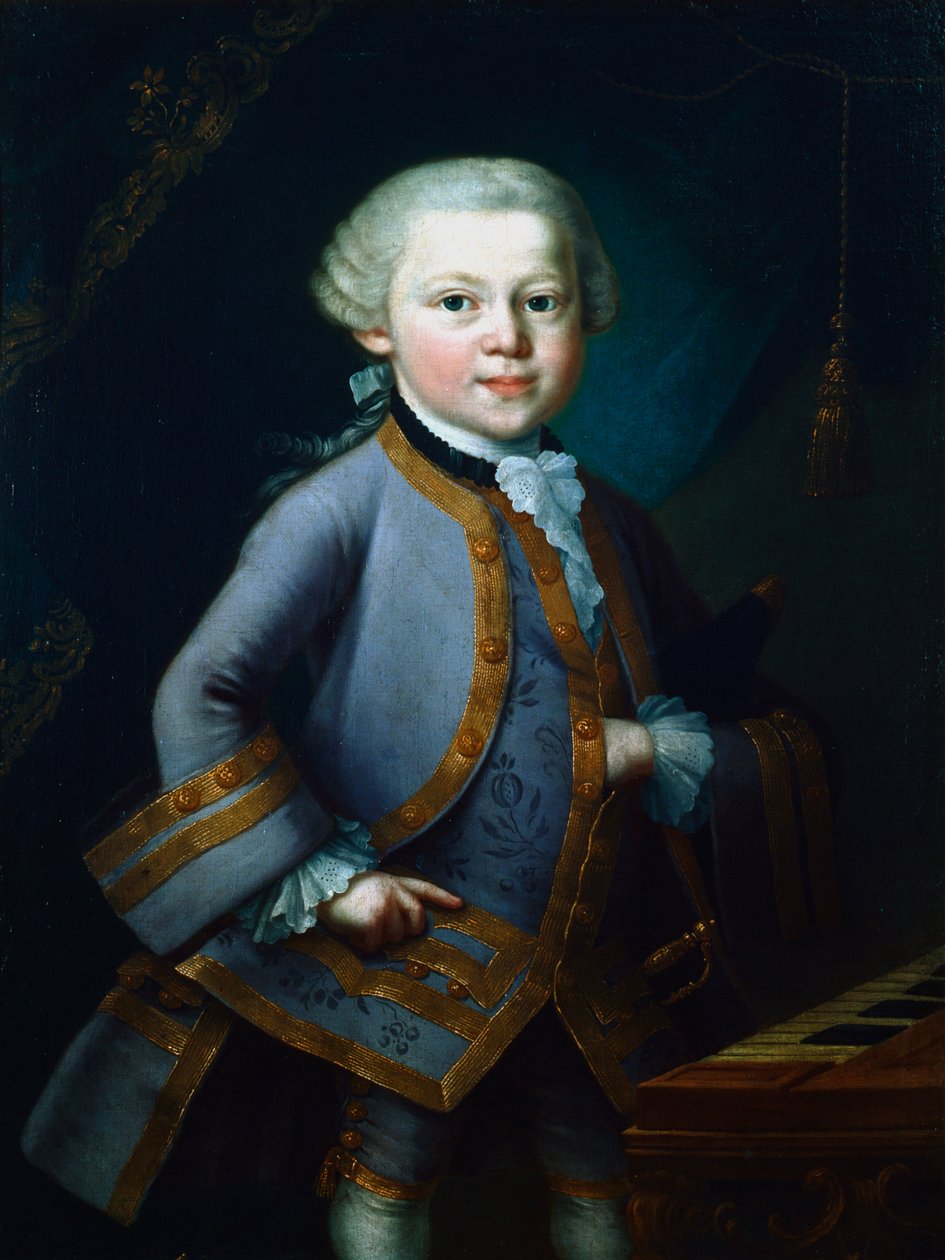 Wolfgang Amadeus Mozart, compositor austriaco, 1761 de Unbekannt