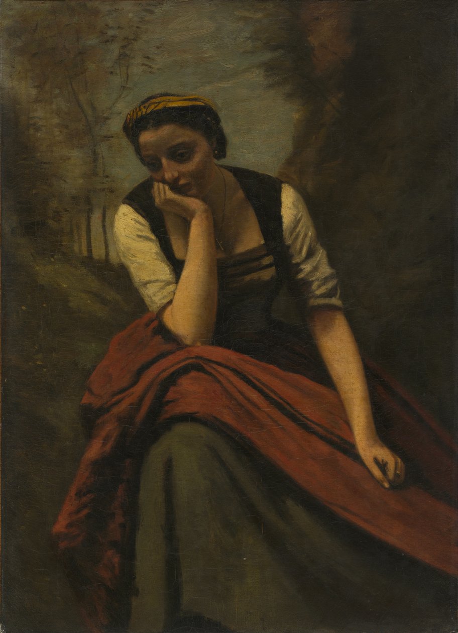 Mujer meditando, después de 1868 de Unbekannt