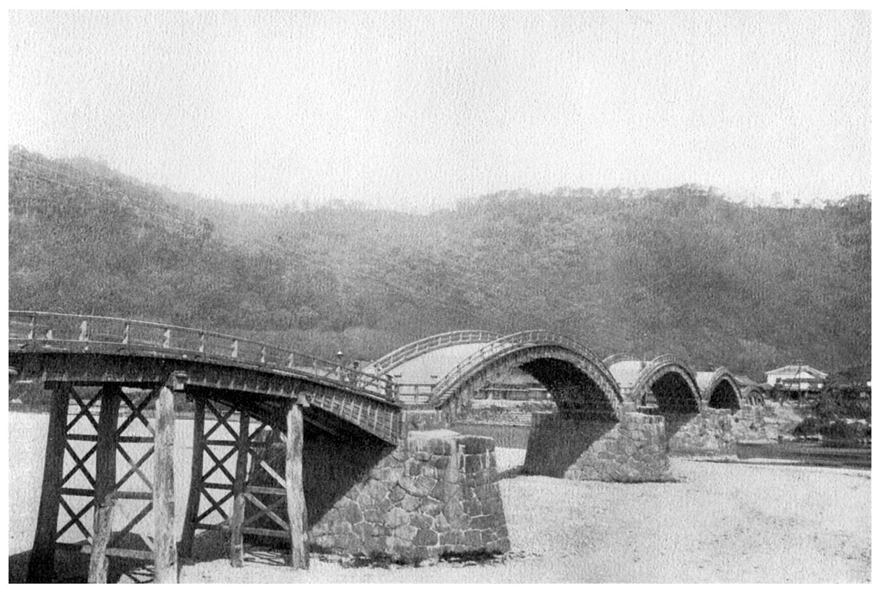 Puente de madera en Iwakuni, Japón, 1904 de Unbekannt