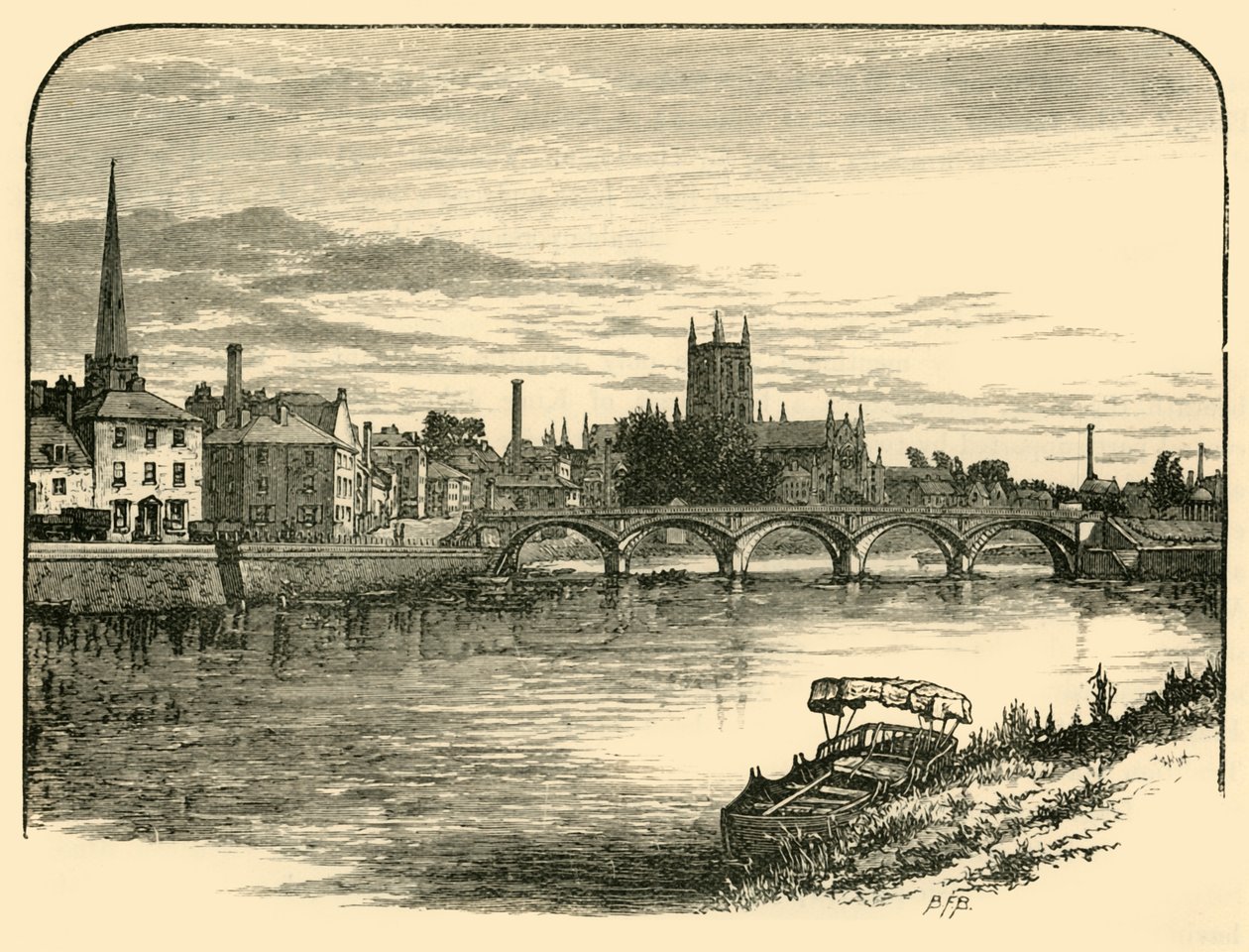 Worcester, desde el puente del ferrocarril, 1898 de Unbekannt