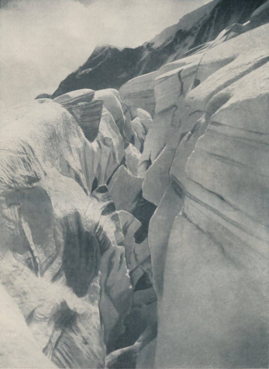 Grieta bostezante por encima de Bergli en Grindelwald, c1935 de Unbekannt