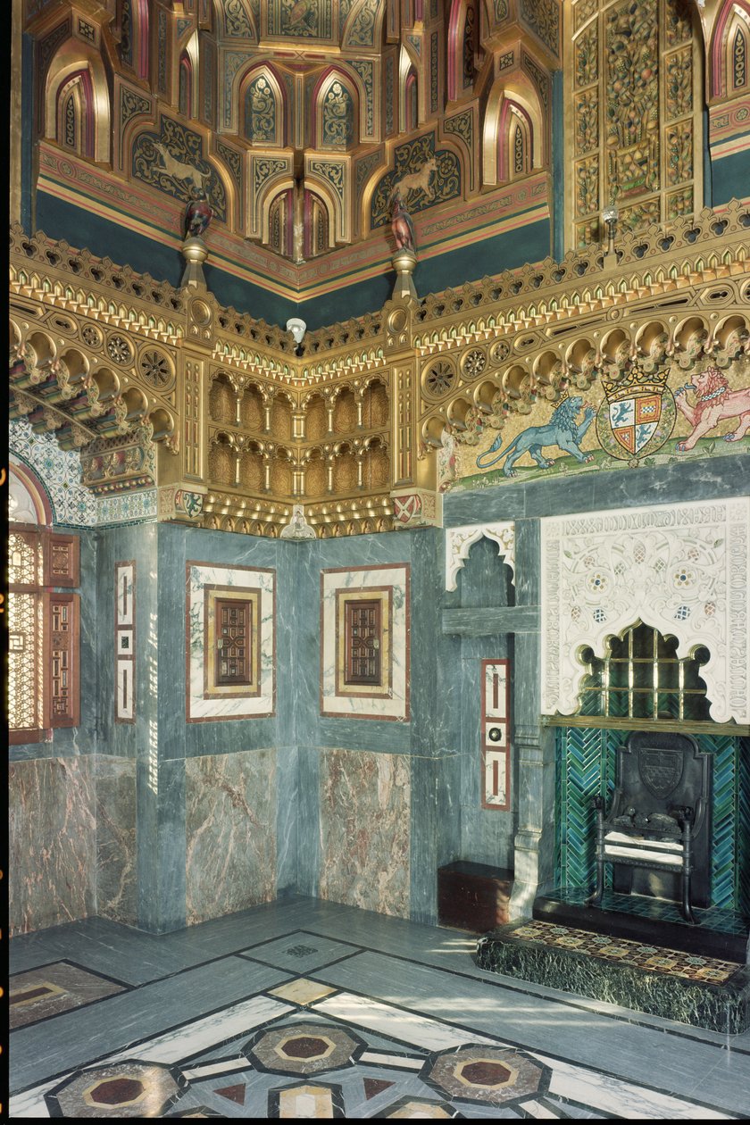 Interior, Castillo de Cardiff, Gales, construido c.1875 de Unbekannt Unbekannt