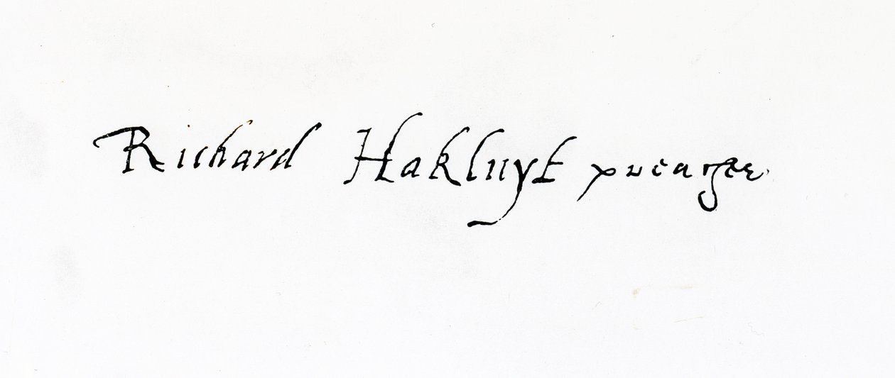 Firma de Richard Hakluyt (c.1552-1616) de Unbekannt Unbekannt