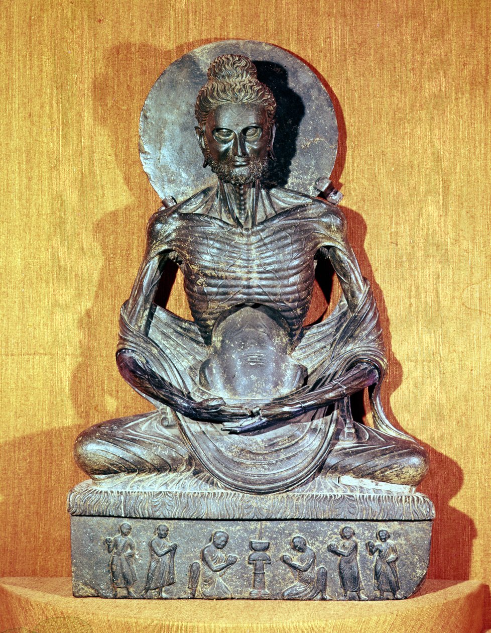 Buda sentado en meditación, estilo greco-budista, siglos I-IV de Unbekannt Unbekannt