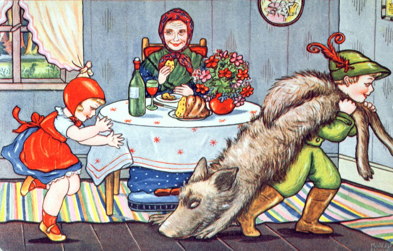Ilustración centroeuropea de "Caperucita Roja", 1934 de Unbekannt Unbekannt