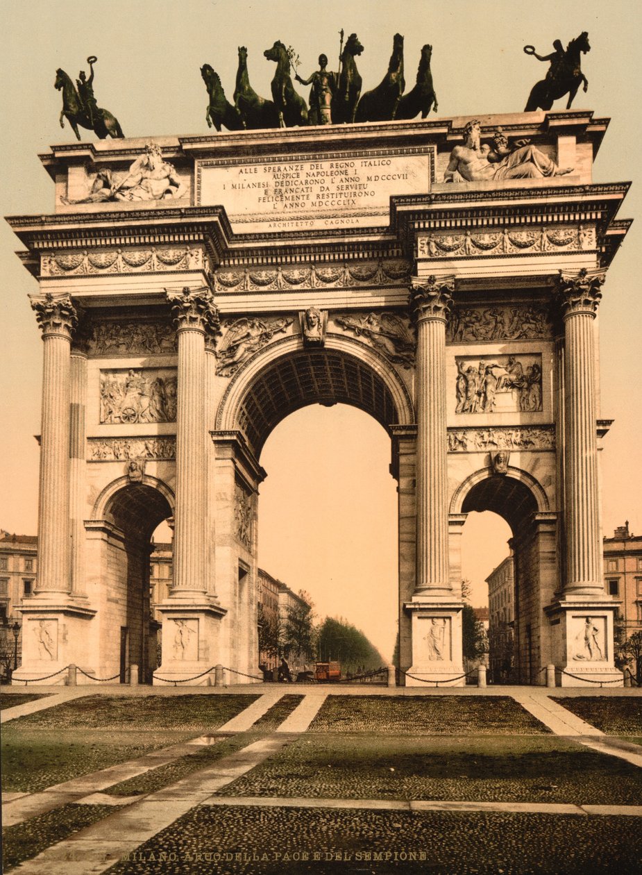 El Arco de la Paz, Milán, Italia, c.1890-c.1900 de Unbekannt Unbekannt
