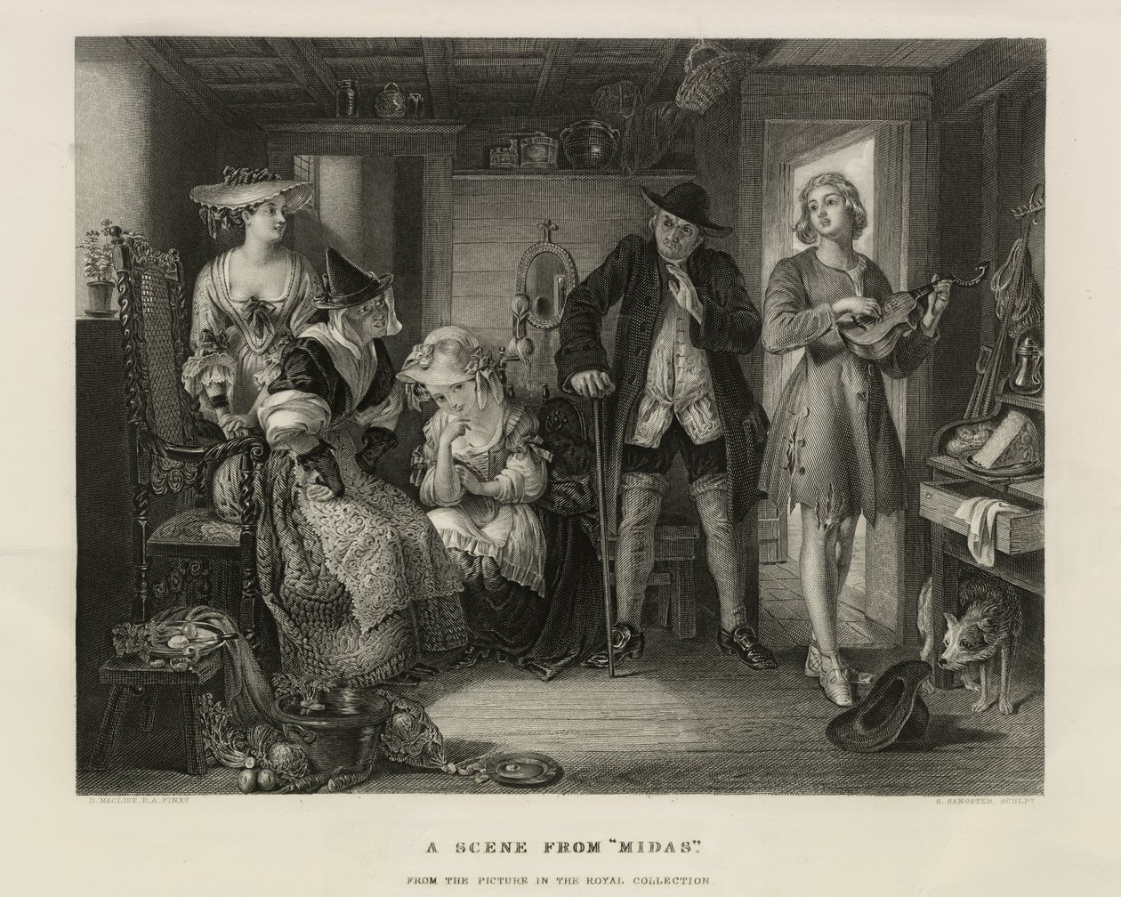 Una escena de Midas, Gran Bretaña, c.1850 (grabado) de Unbekannter Künstler