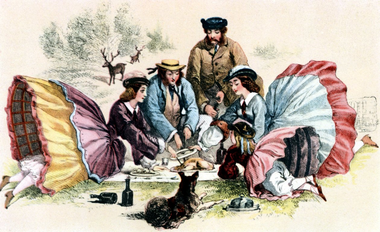 Un picnic victoriano - de Unbekannter Künstler
