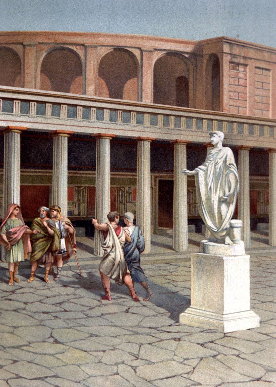 Una calle de Pompeya de Unbekannter Künstler