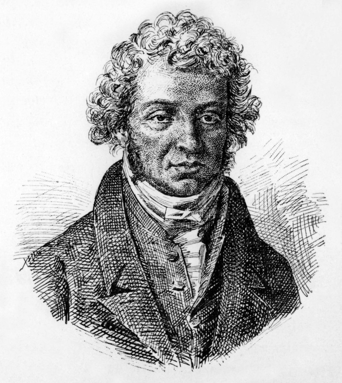 André Marie Ampere siglo XIX ( grabado) de Unbekannter Künstler
