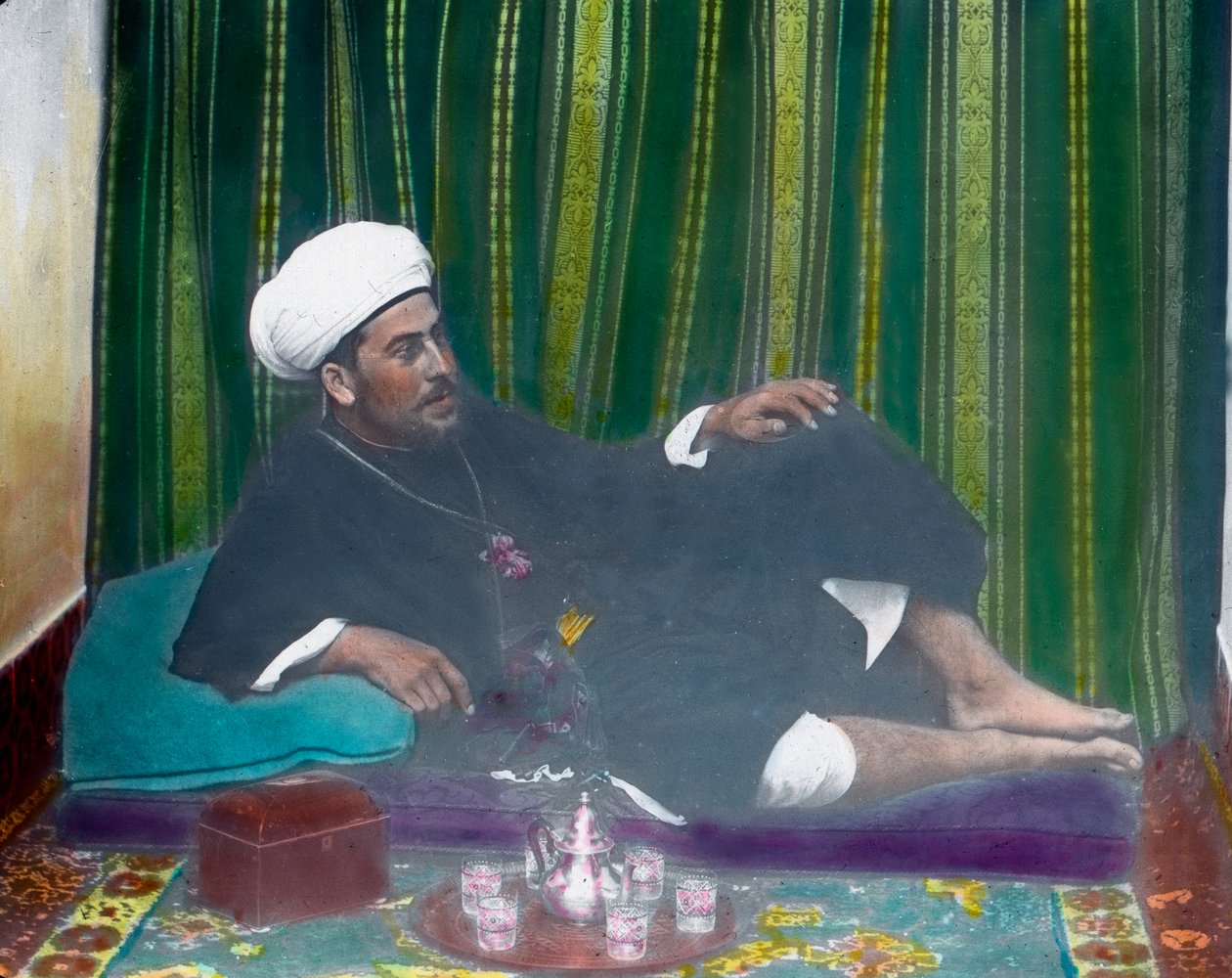 Árabe tomando el té de Unbekannter Künstler