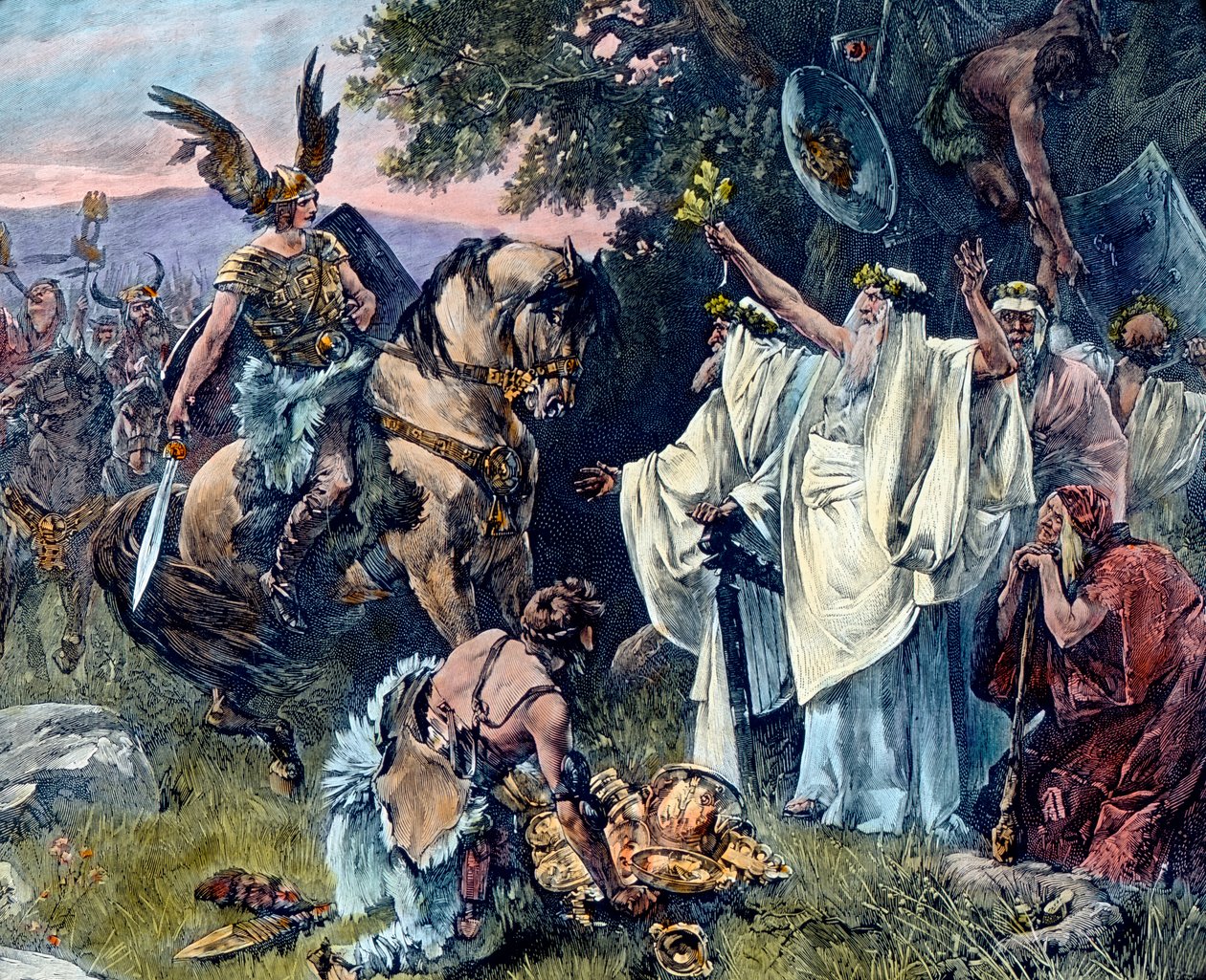 Armin entre los sacerdotes de Unbekannter Künstler
