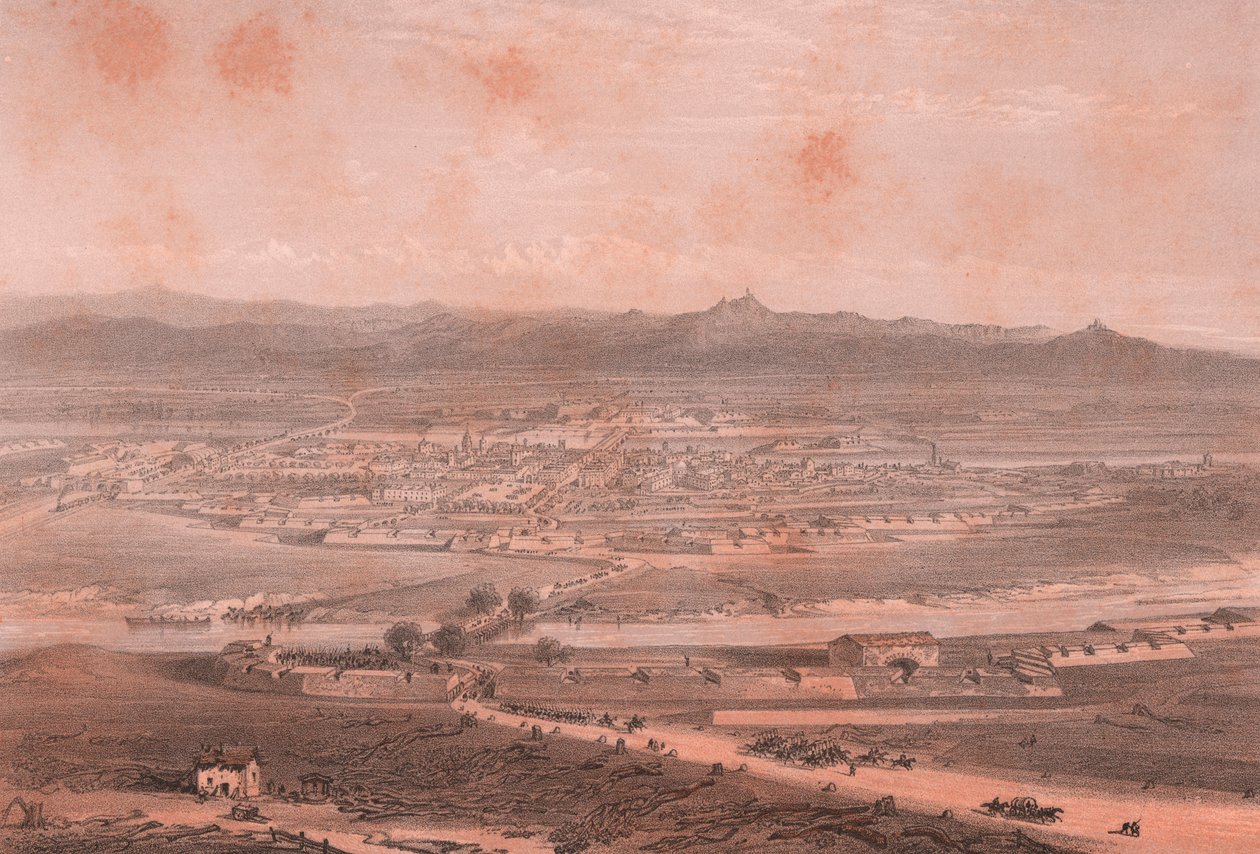 Vista aérea de Alessandria, Piamonte de William M. Timlin