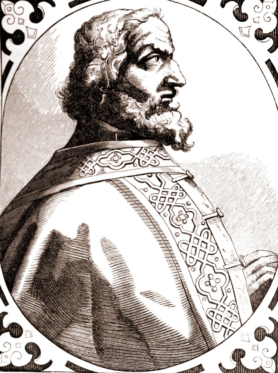 Carlomagno según una imagen del siglo XVI (grabado) de Unbekannter Künstler