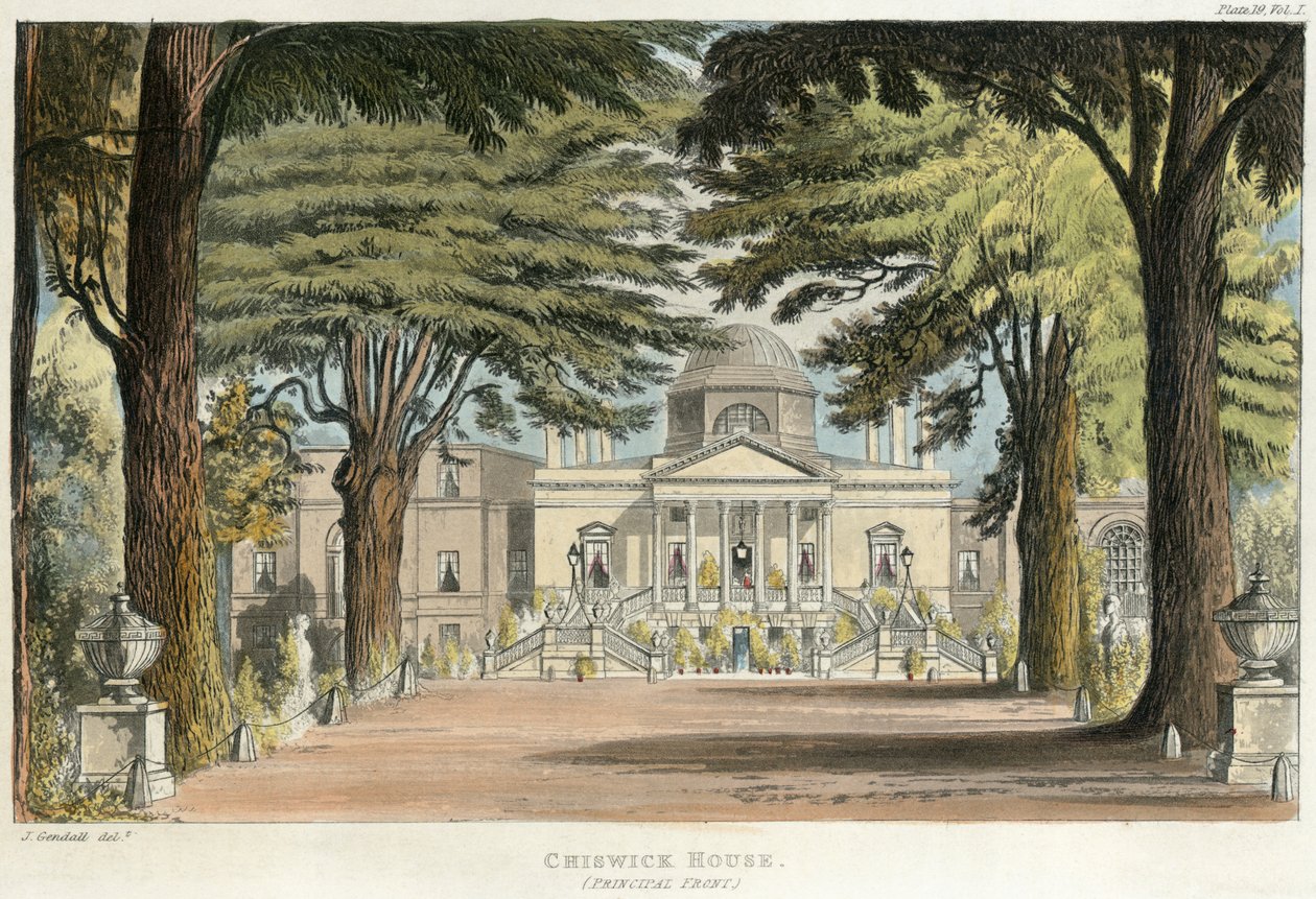 Chiswick House (grabado) de Unbekannter Künstler