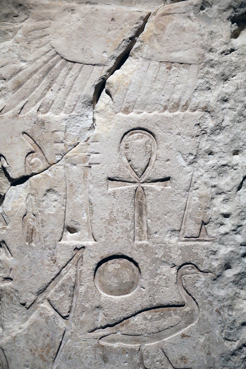 Coptos, fragmento de templo de Sesostris 1, Detalle de Unbekannter Künstler
